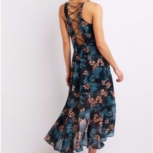 High Low Maxi Wrap Dress